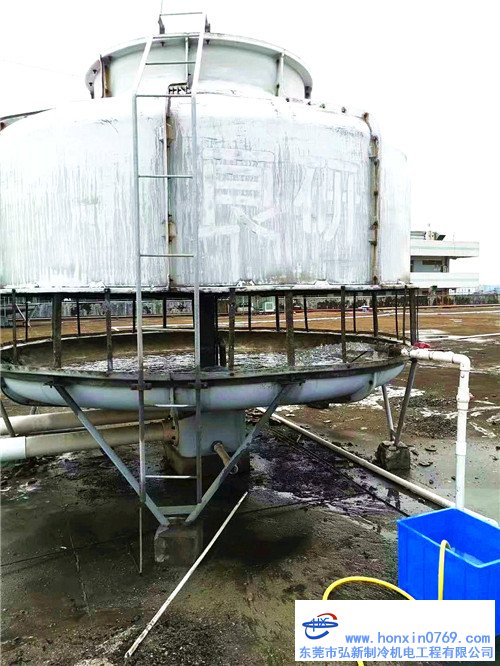 東莞廠房兩臺50匹二手中央空調(diào)安裝試機(jī)完工